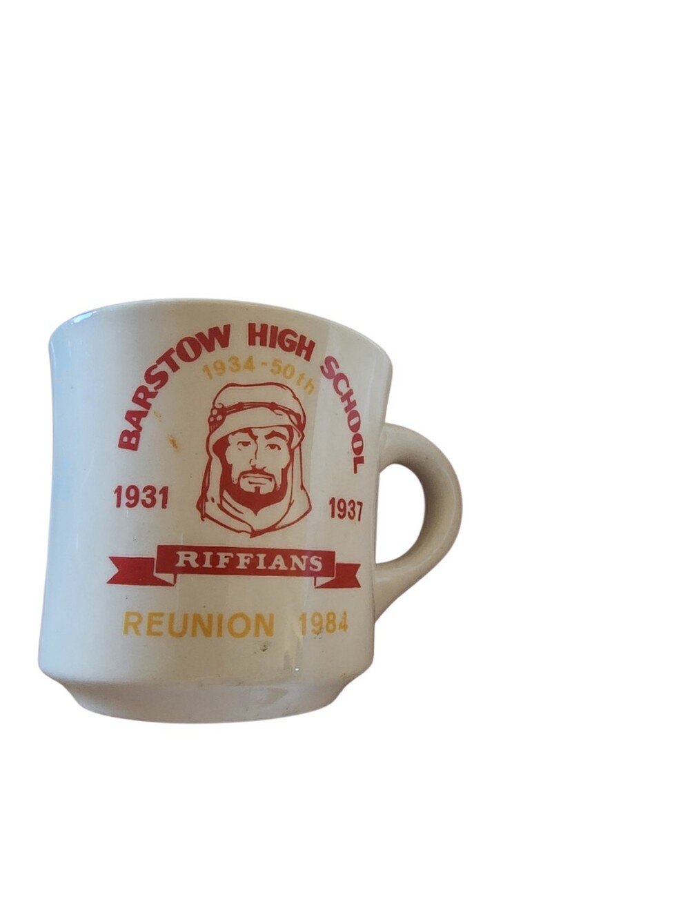 Barstow High School 50th Reunion 1984 Coffee Mug Riffians Made In England